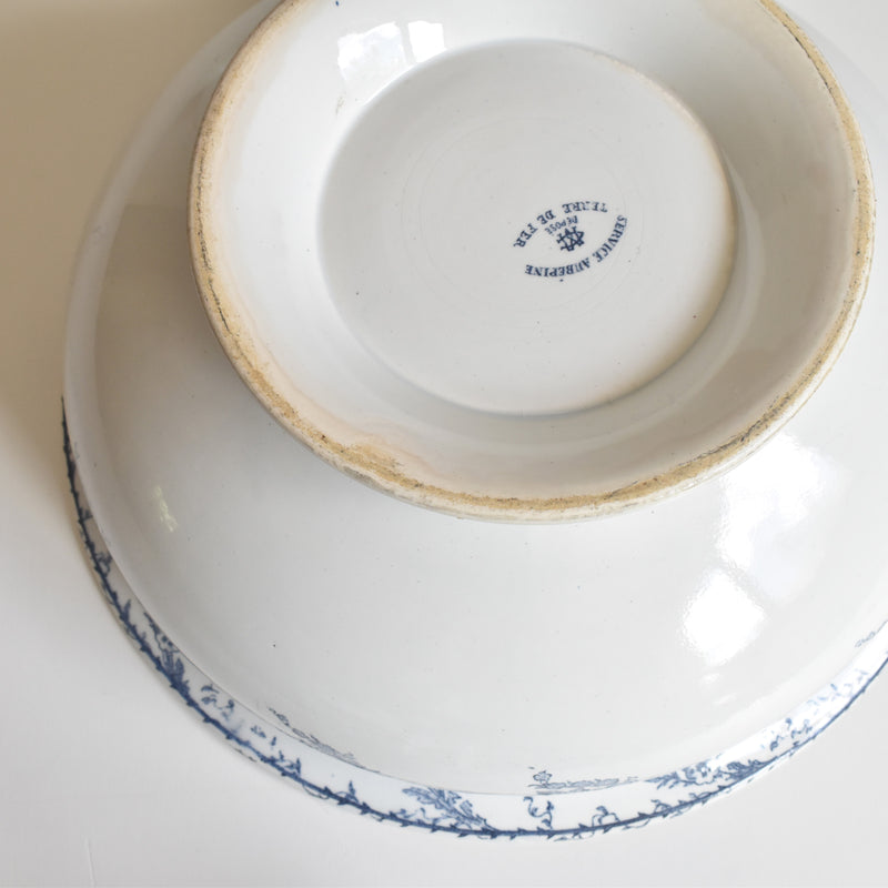 アンティークサラダボウル クレイユモントローAubépine（オベピーヌ）