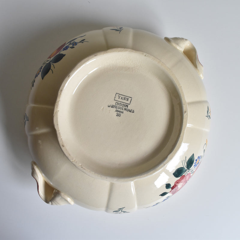 Vintage Salad Bowl Digoin & Sarreguemines Yann