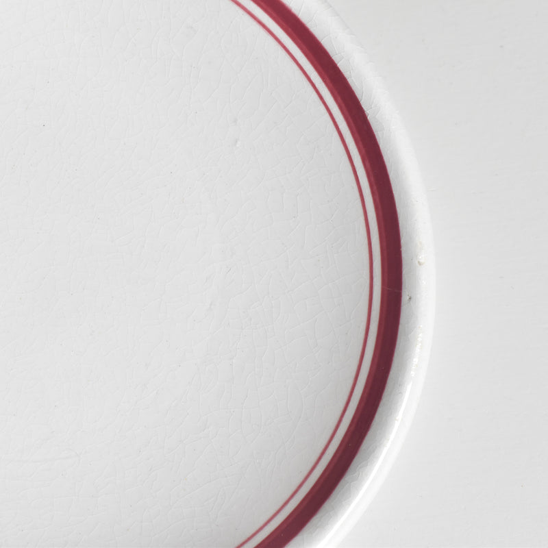 Antique Cup & Saucer Sarreguemines Brûlot Red A