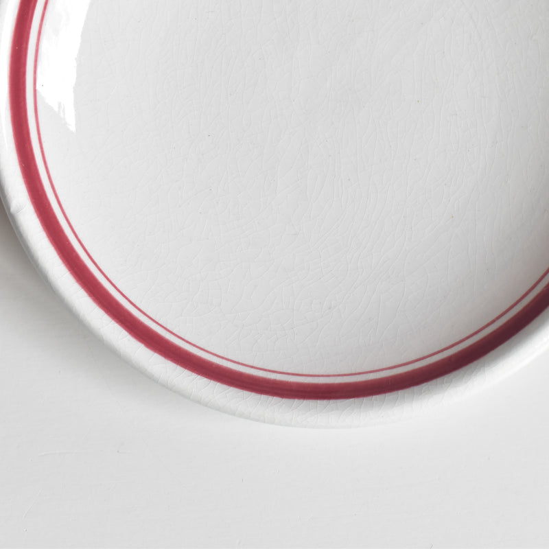 Antique Cup & Saucer Sarreguemines Brûlot Red A