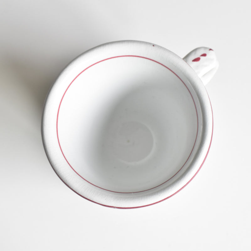 Antique Cup & Saucer Sarreguemines Brûlot Red A