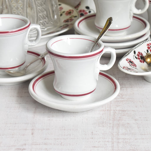 アンティークカップ＆ソーサー サルグミンヌ ブリュロ レッド A