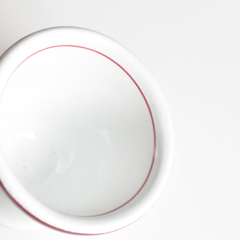 Antique Cup & Saucer Sarreguemines Brûlot Red A