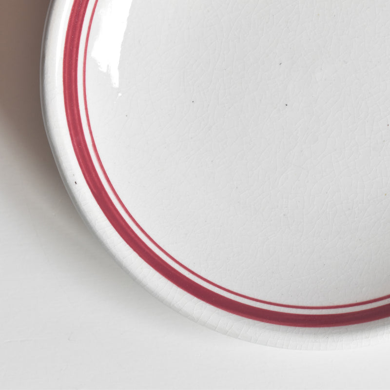 Antique Cup & Saucer Sarreguemines Brûlot Red B