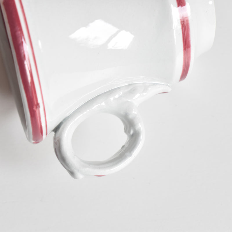 Antique Cup & Saucer Sarreguemines Brûlot Red B