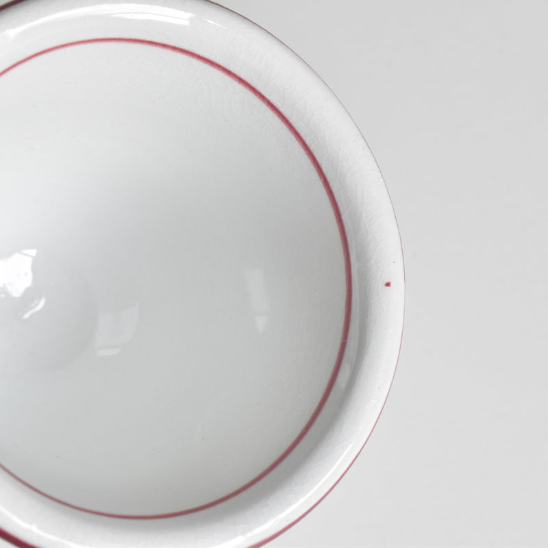 Antique Cup & Saucer Sarreguemines Brûlot Red B