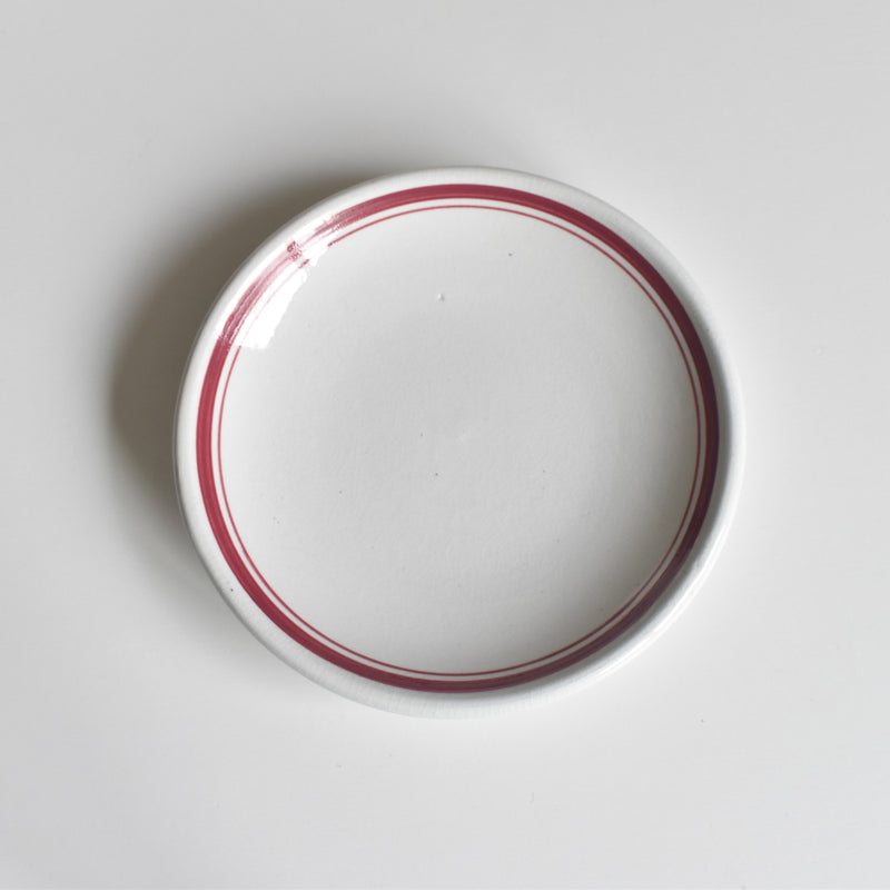 Antique Cup & Saucer Sarreguemines Brûlot Red B