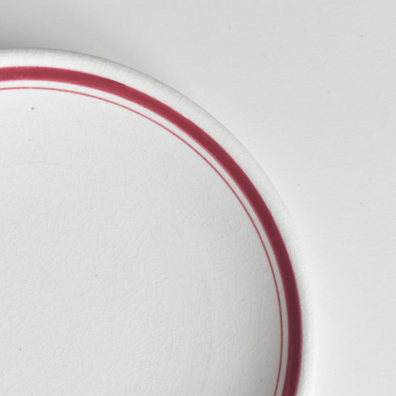 Antique Cup & Saucer, Sarreguemines Brûlot Red C