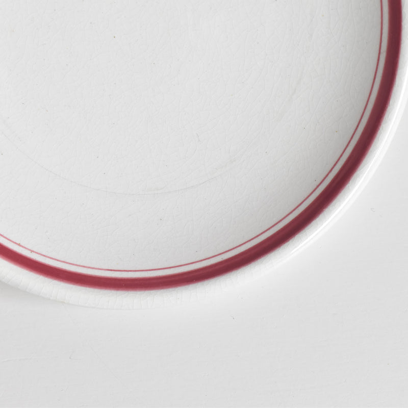 Antique Cup & Saucer, Sarreguemines Brûlot Red C