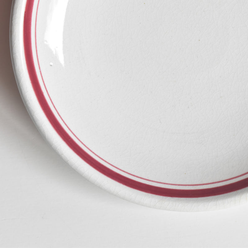 Antique Cup & Saucer, Sarreguemines Brûlot Red C