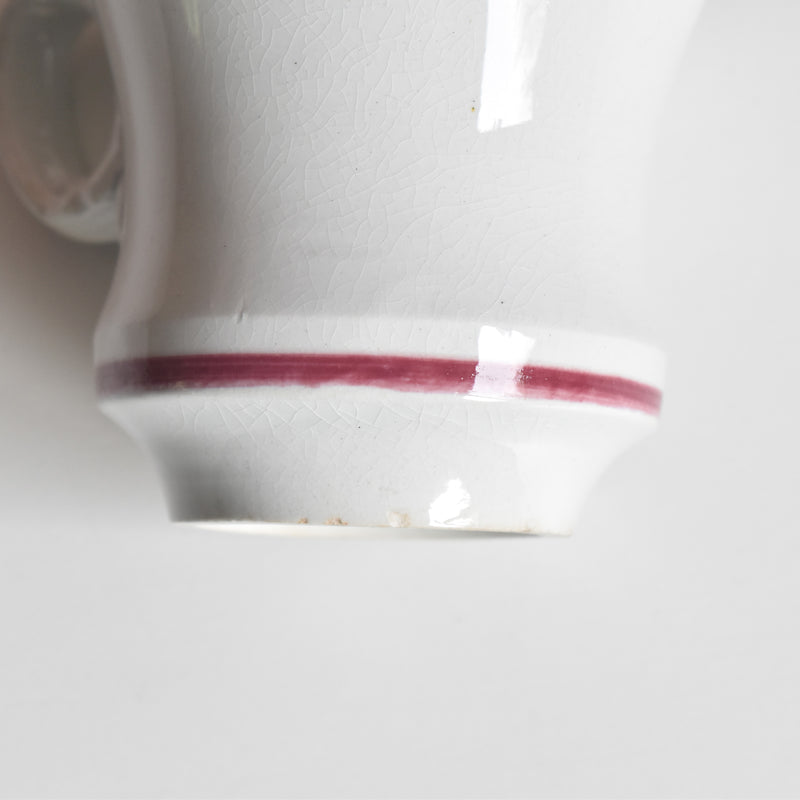 Antique Cup & Saucer, Sarreguemines Brûlot Red C
