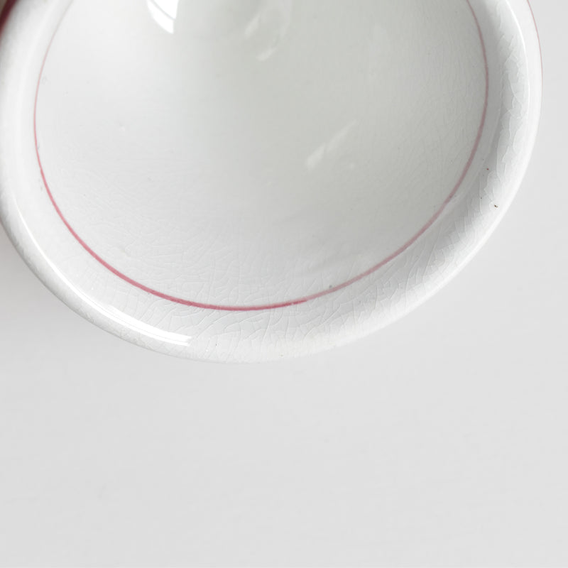 Antique Cup & Saucer, Sarreguemines Brûlot Red C