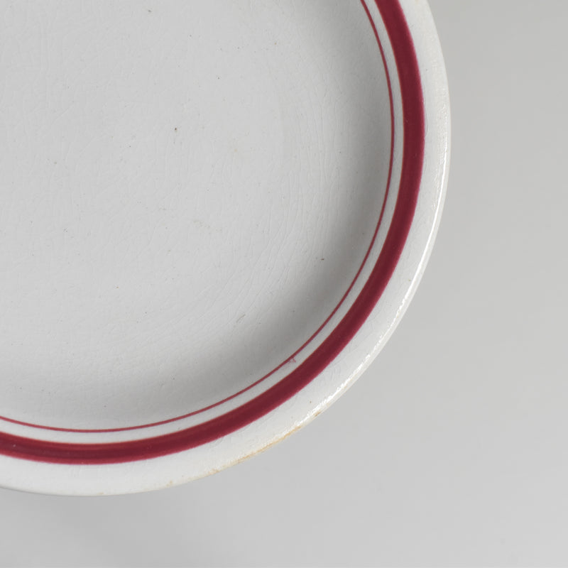 Antique Cup & Saucer Sarreguemines Brûlot Red E