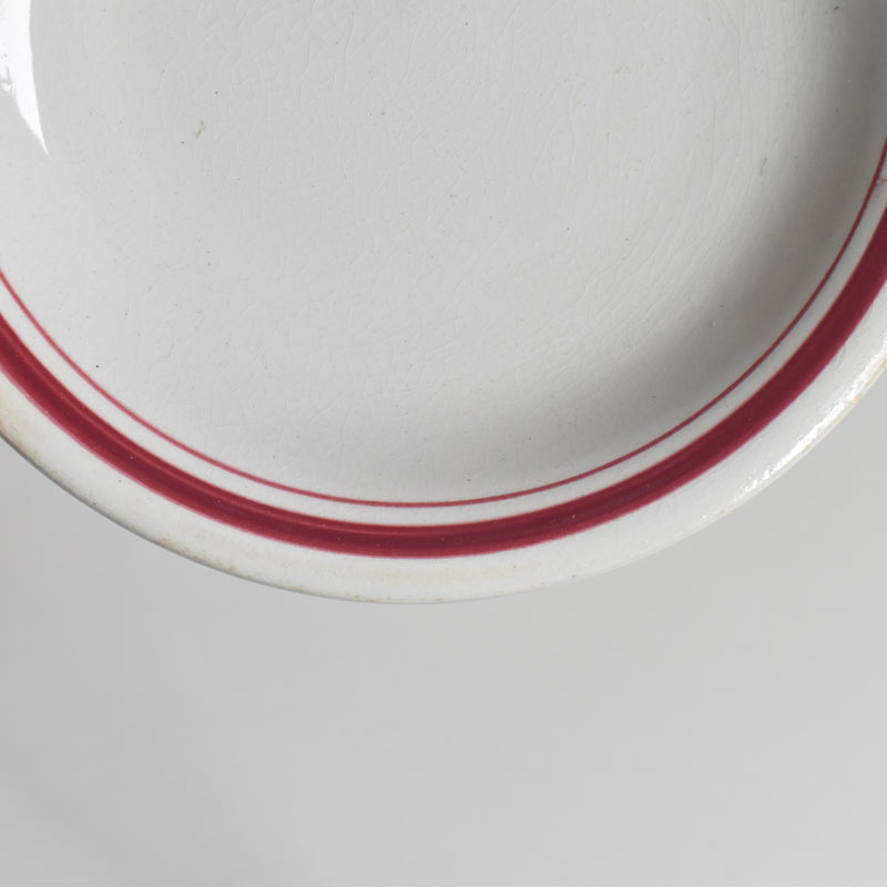 Antique Cup & Saucer Sarreguemines Brûlot Red E