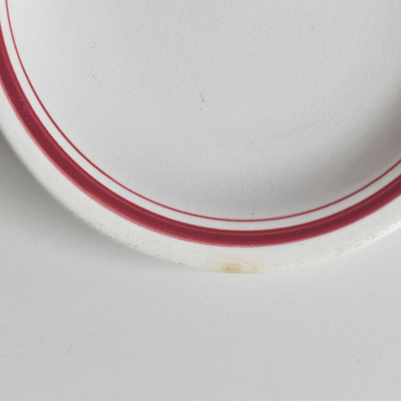 Antique Cup & Saucer Sarreguemines Brûlot Red E