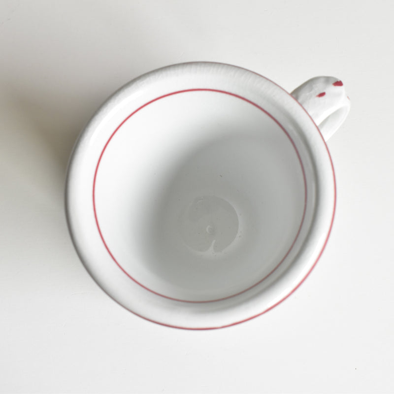 Antique Cup & Saucer Sarreguemines Brûlot Red E