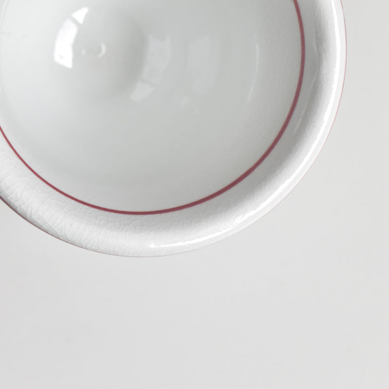 Antique Cup & Saucer Sarreguemines Brûlot Red E