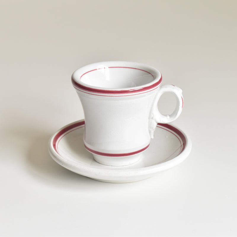 アンティークカップ＆ソーサー サルグミンヌ ブリュロ レッド F