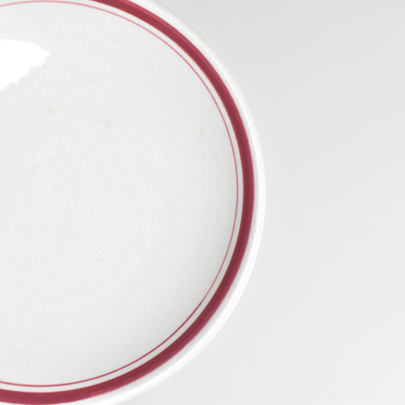 Antique cup & saucer, Sarreguemines Brûlot Red F