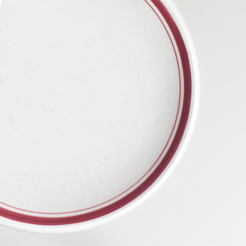 Antique cup & saucer, Sarreguemines Brûlot Red F