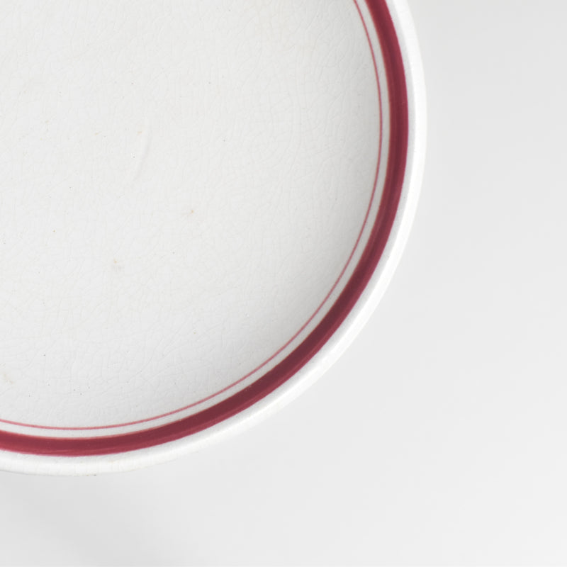 Antique cup & saucer, Sarreguemines Brûlot Red F