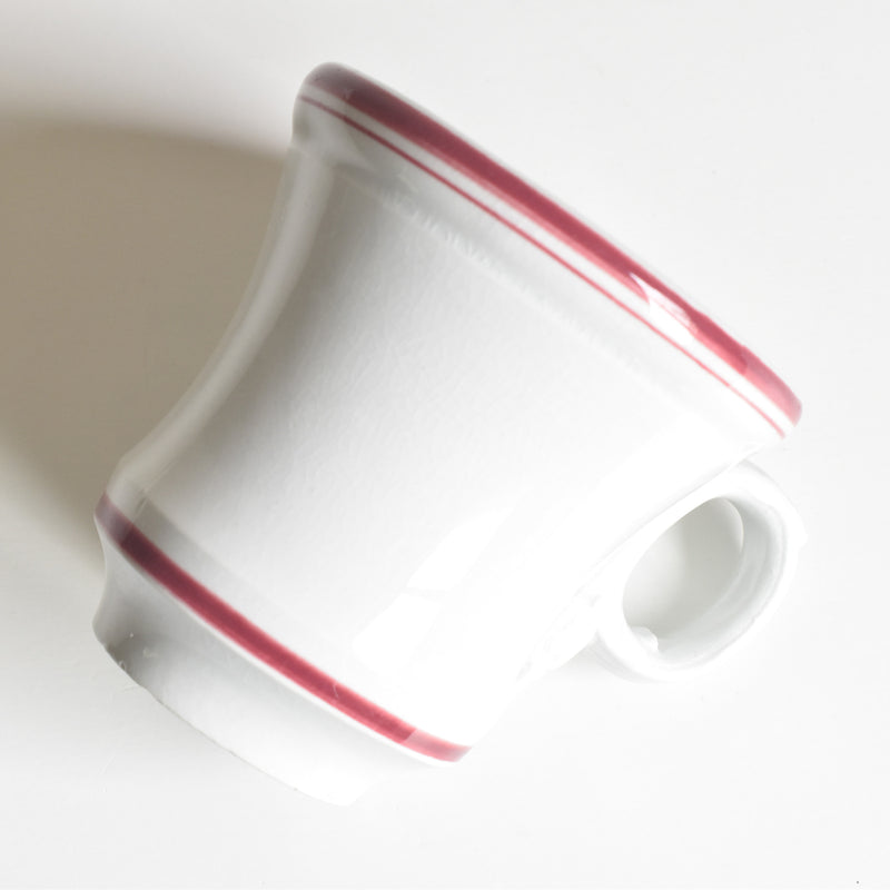 Antique cup & saucer, Sarreguemines Brûlot Red F