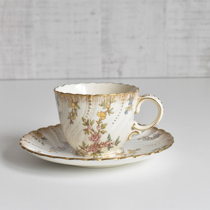 アンティークコーヒーカップ＆ソーサー U&Cサルグミンヌ Louis XV（ルイ１５世）A