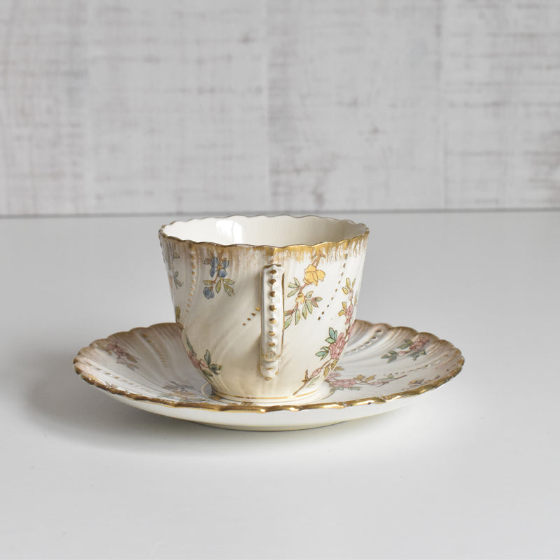 アンティークコーヒーカップ＆ソーサー U&Cサルグミンヌ Louis XV（ルイ１５世）A