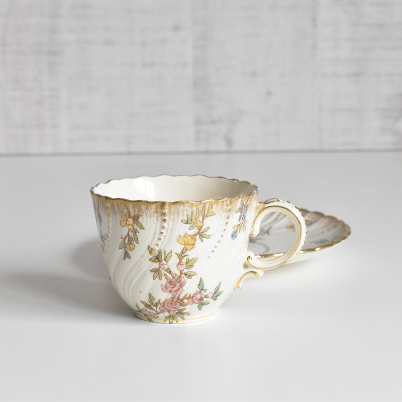 アンティークコーヒーカップ＆ソーサー U&Cサルグミンヌ Louis XV（ルイ１５世）A