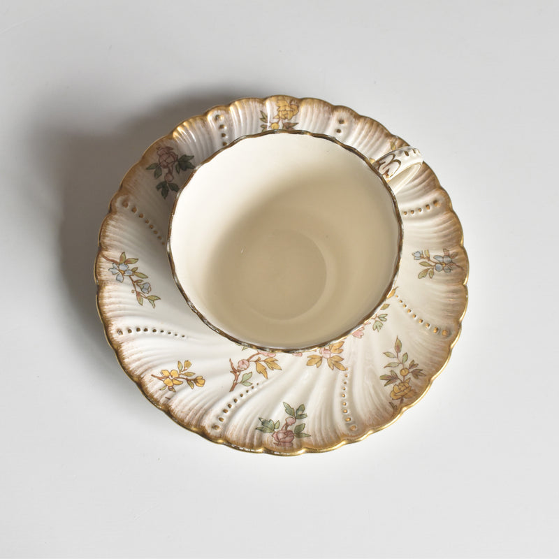 アンティークコーヒーカップ＆ソーサー U&Cサルグミンヌ Louis XV（ルイ１５世）A