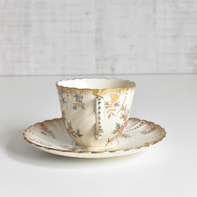 アンティークコーヒーカップ＆ソーサー U&Cサルグミンヌ Louis XV（ルイ１５世）B