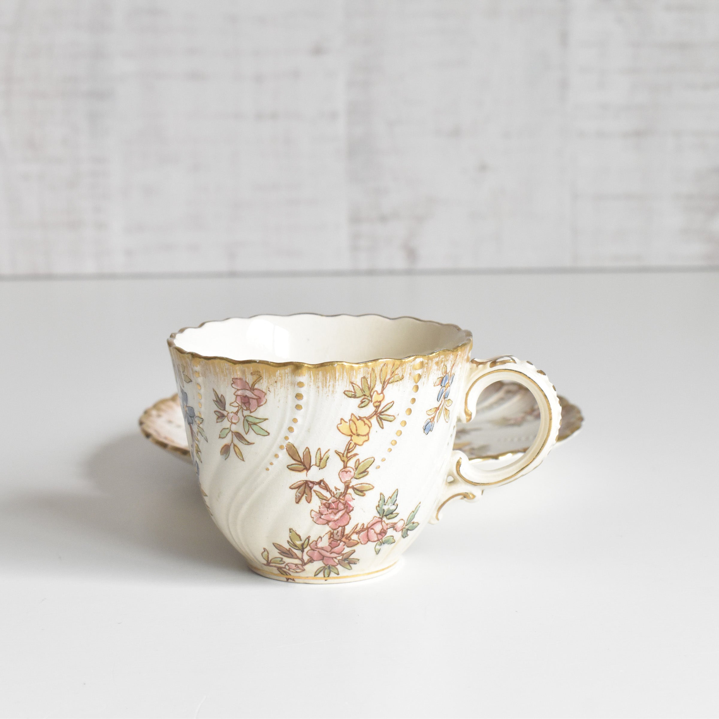 アンティークコーヒーカップ＆ソーサー U&Cサルグミンヌ Louis XV