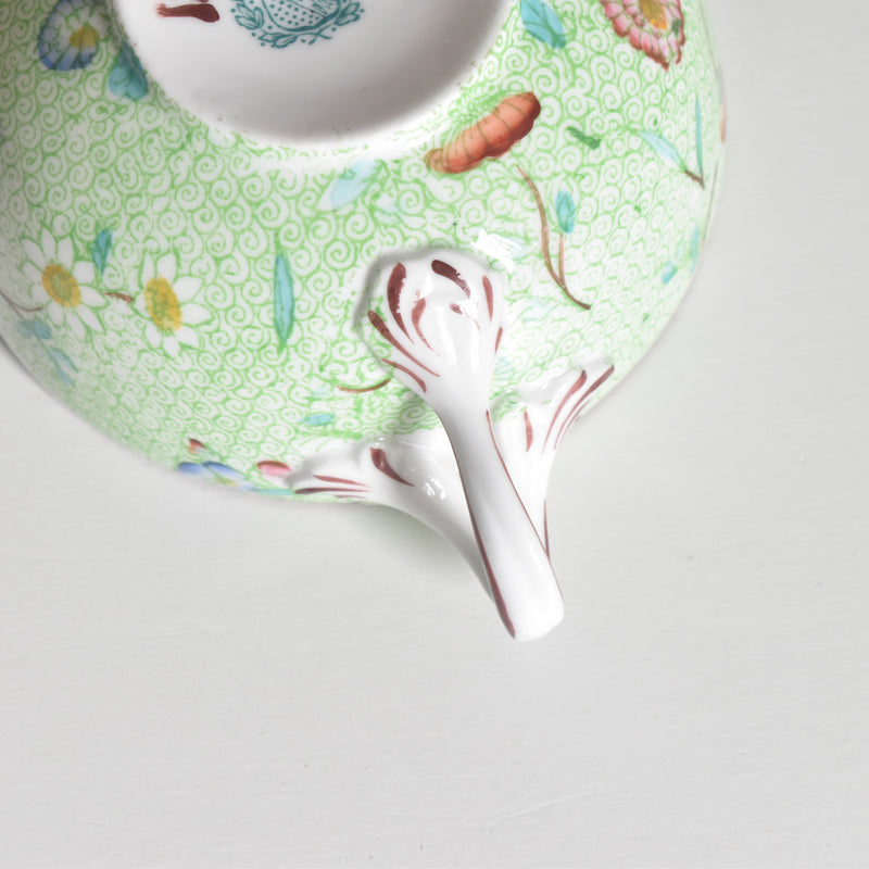 Antique Cup & Saucer Sarreguemines Green 777