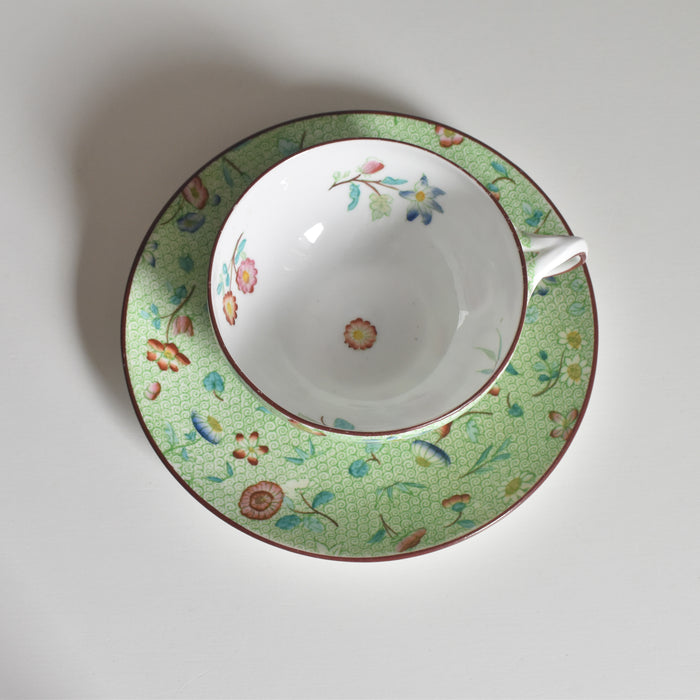 アンティークカップ＆ソーサー サルグミンヌ グリーン777