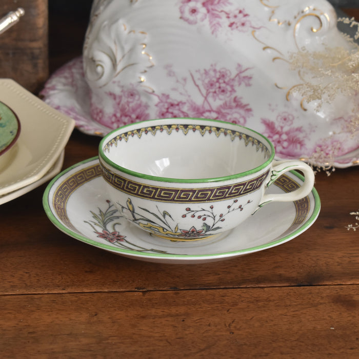 アンティークカップ＆ソーサー サルグミンヌ perruche (ペルーシュ）