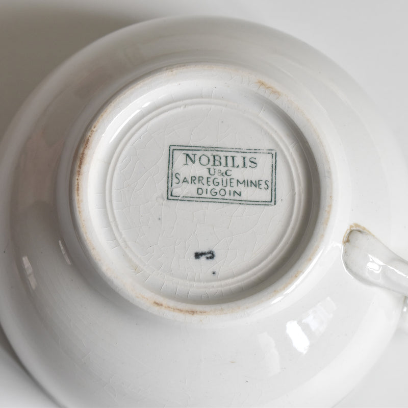 Antique Chocolate Cup, U&C Sarreguemines Nobilis