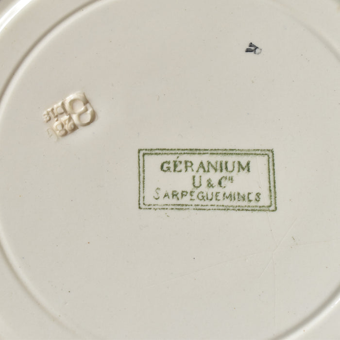 アンティークプレート U&C サルグミンヌ Géranium（ゼラニウム）B
