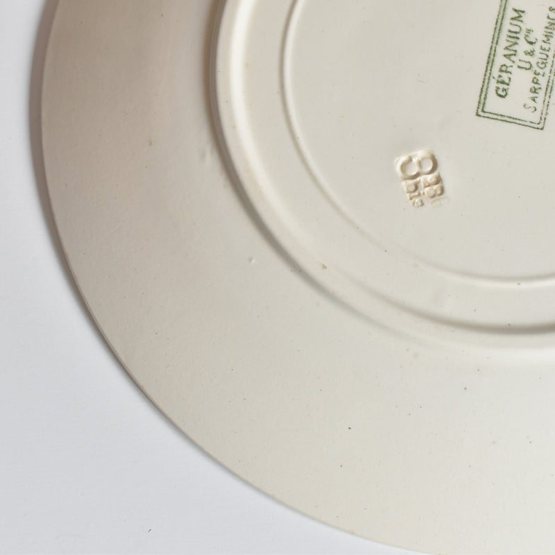 Antique Plate U&C Sarreguemines Géranium (Geranium) B