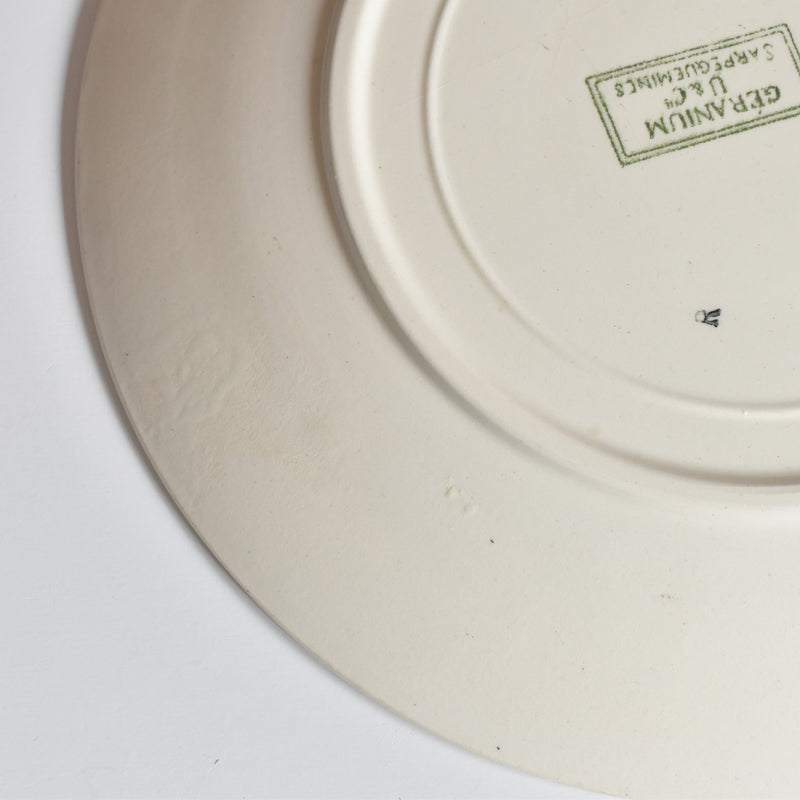 Antique Plate U&C Sarreguemines Géranium (Geranium) B