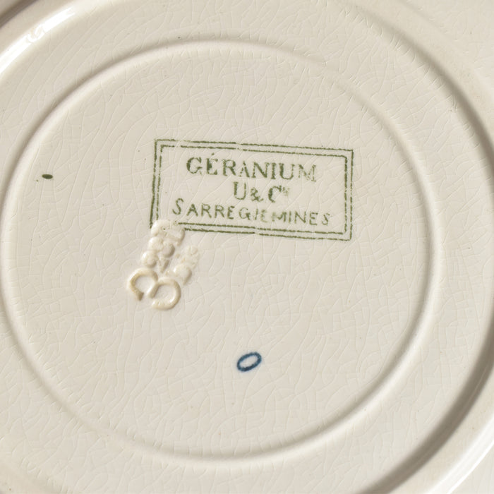 アンティーク深皿 U&C サルグミンヌ Géranium（ゼラニウム）A