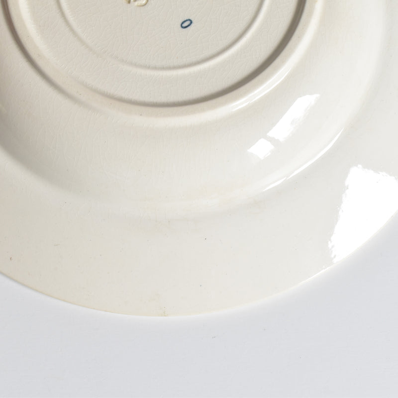 Antique Deep Plate - U&C Sarreguemines Géranium (Geranium) A