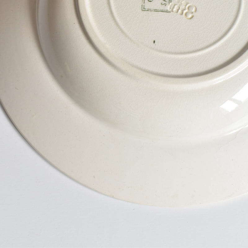 Antique Deep Plate - U&C Sarreguemines Géranium (Geranium) A