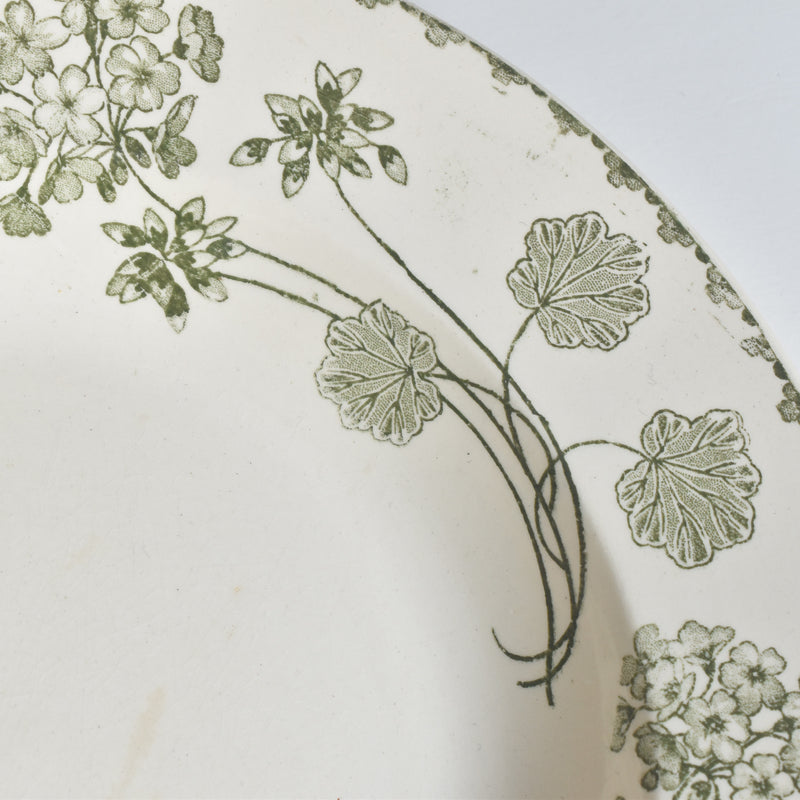 Antique Deep Plate U&C Sarreguemines Géranium (Geranium) B