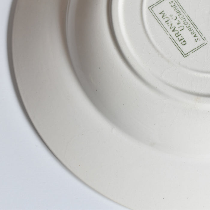 アンティーク深皿 U&C サルグミンヌ Géranium（ゼラニウム）B