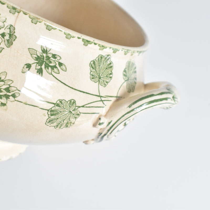 Antique Soup Tureen - U&C Sarreguemines Géranium