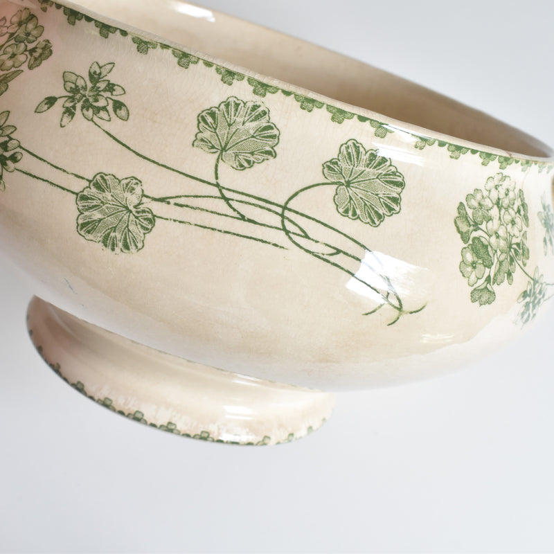 Antique Soup Tureen - U&C Sarreguemines Géranium