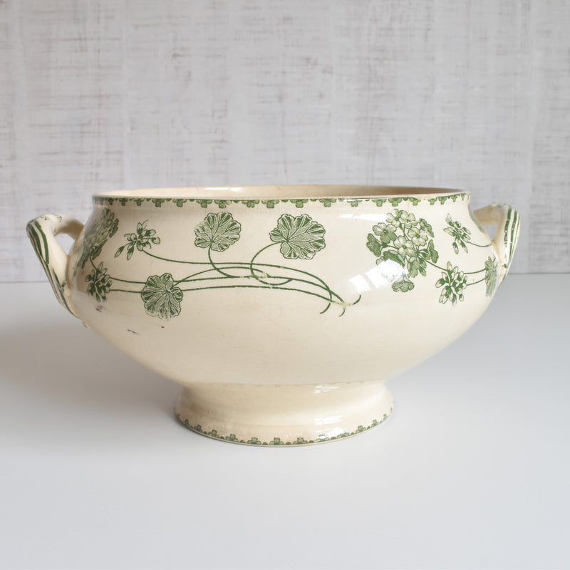 Antique Soup Tureen - U&C Sarreguemines Géranium