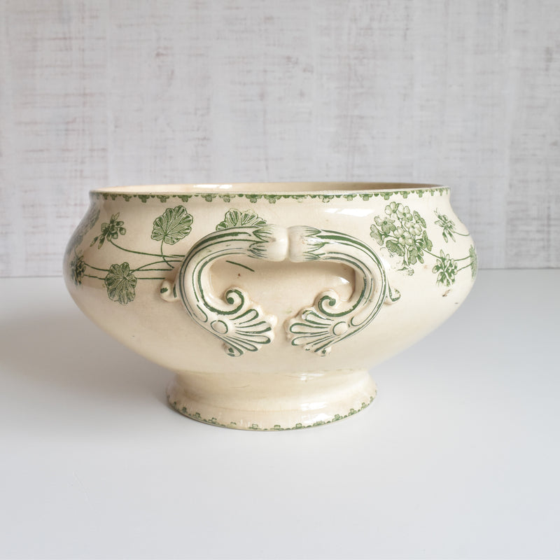 Antique Soup Tureen - U&C Sarreguemines Géranium