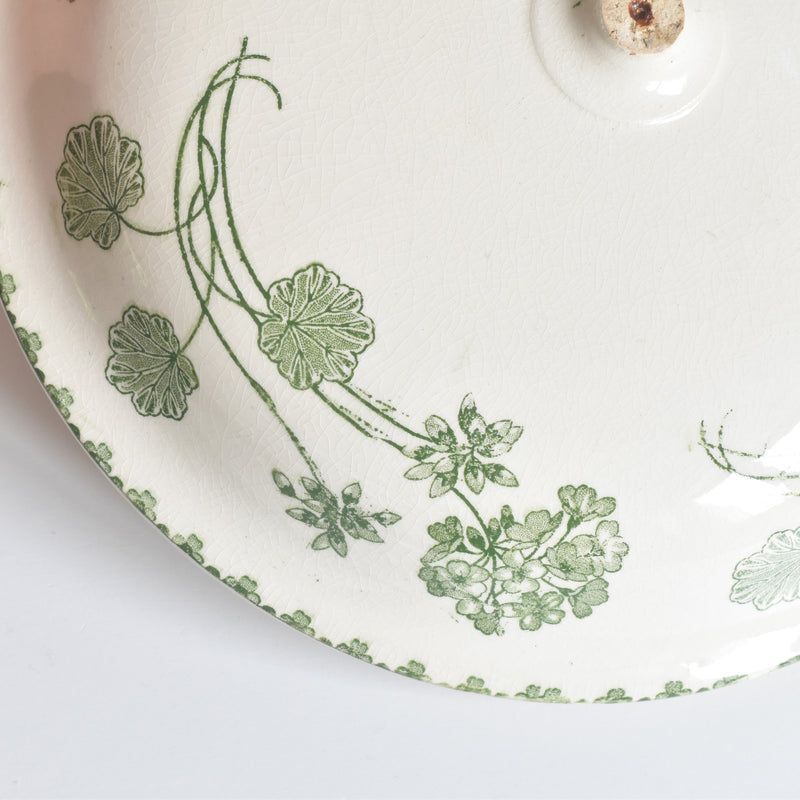Antique Soup Tureen - U&C Sarreguemines Géranium