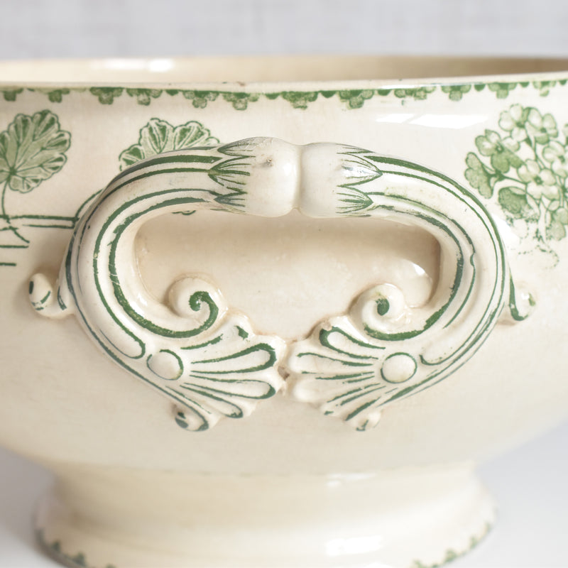 Antique Soup Tureen - U&C Sarreguemines Géranium